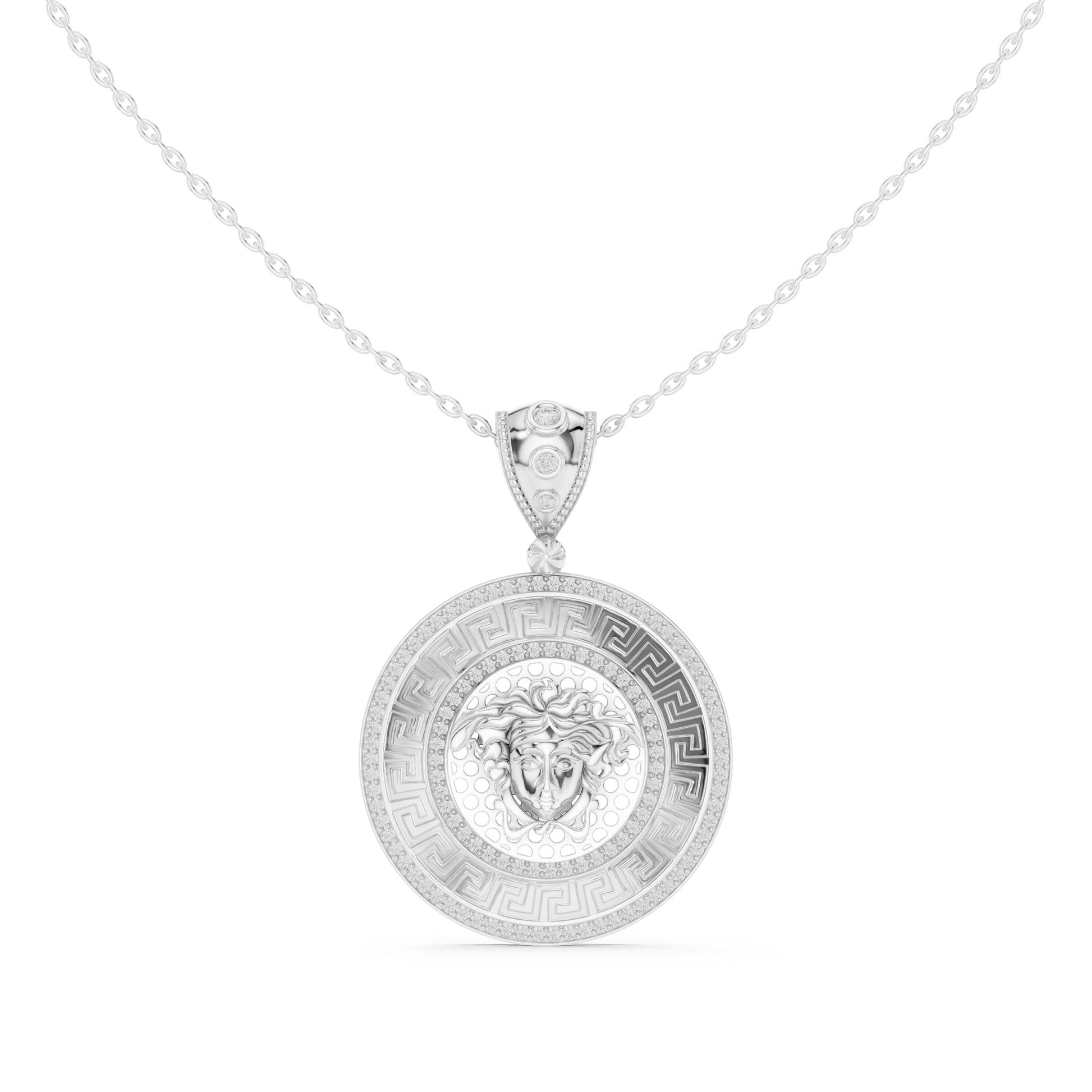 Round Lab Grown Diamond Halo Pendant
