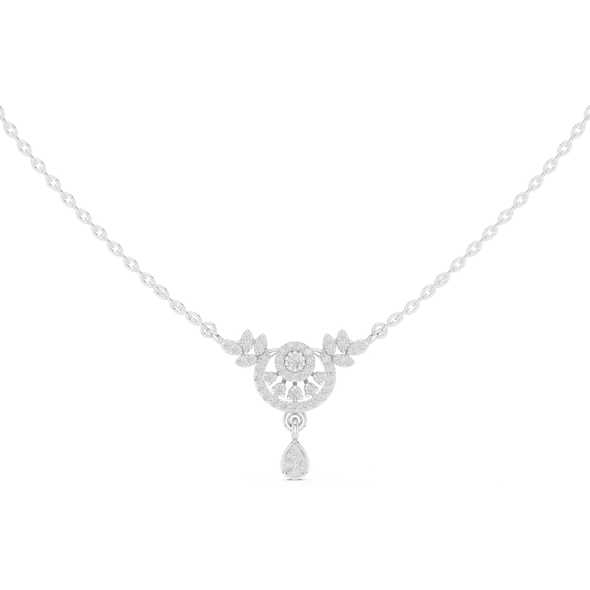Round Lab Grown Diamond Halo Pendant