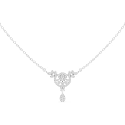 Round Lab Grown Diamond Halo Pendant