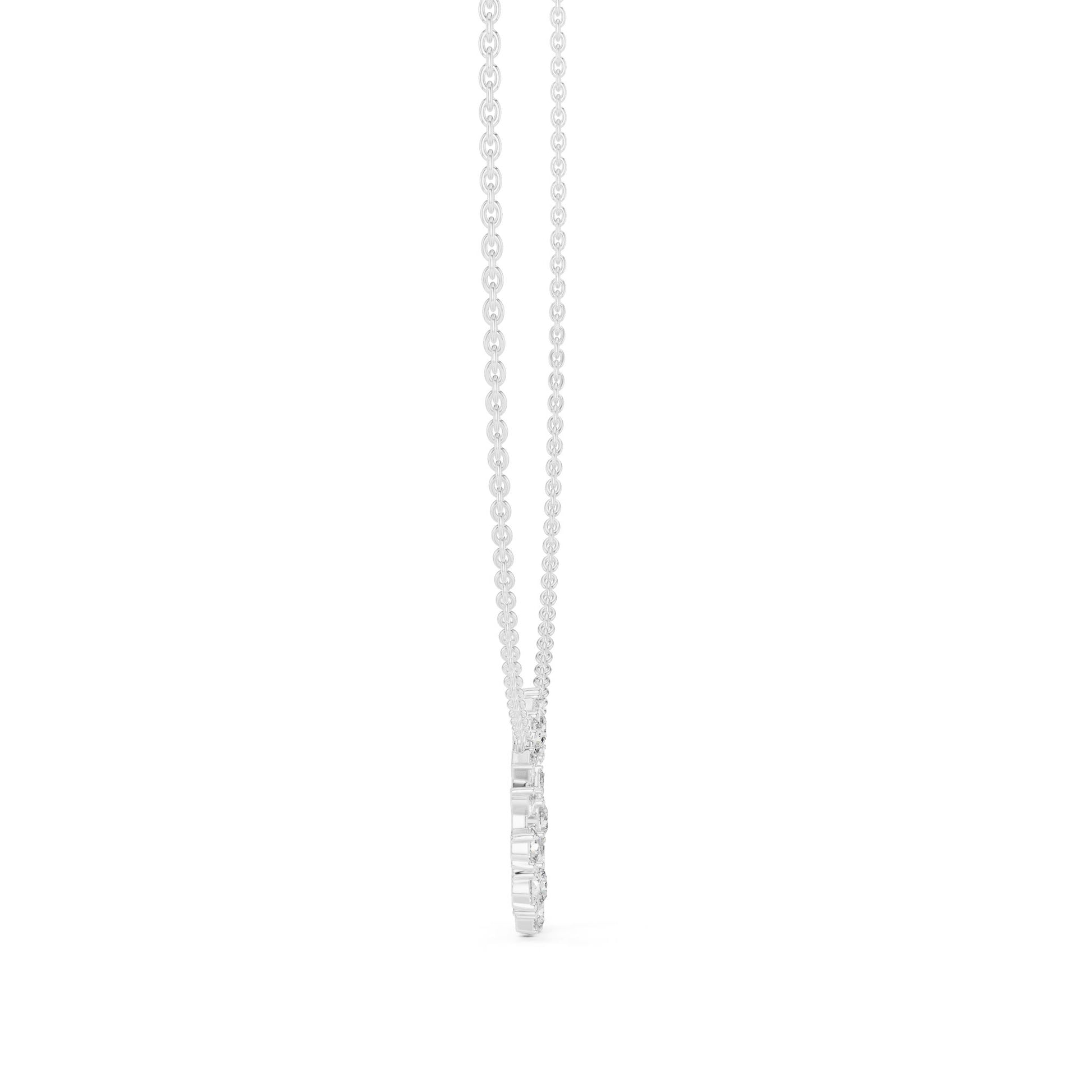 Round Lab Grown Diamond Halo Pendant