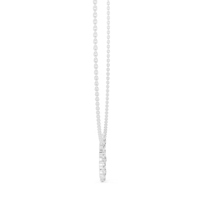 Round Lab Grown Diamond Halo Pendant