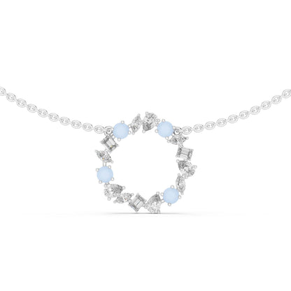 Round Lab Grown Diamond Halo Pendant