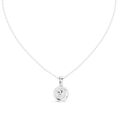 Round Lab Grown Diamond Halo Pendant