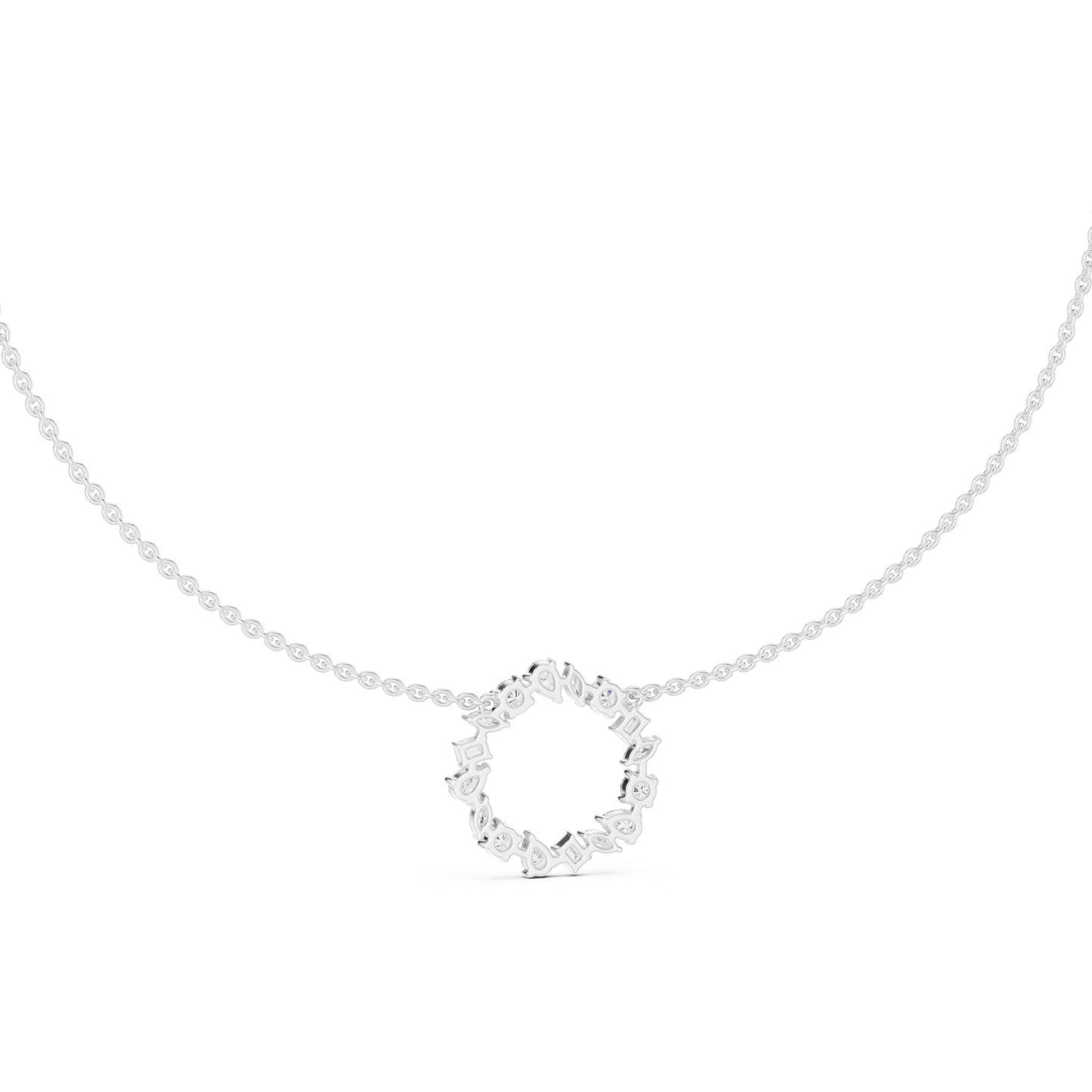 Round Lab Grown Diamond Halo Pendant
