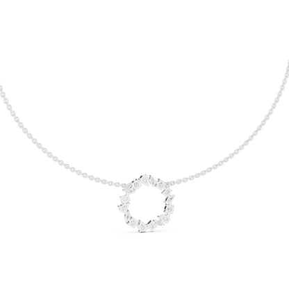 Round Lab Grown Diamond Halo Pendant