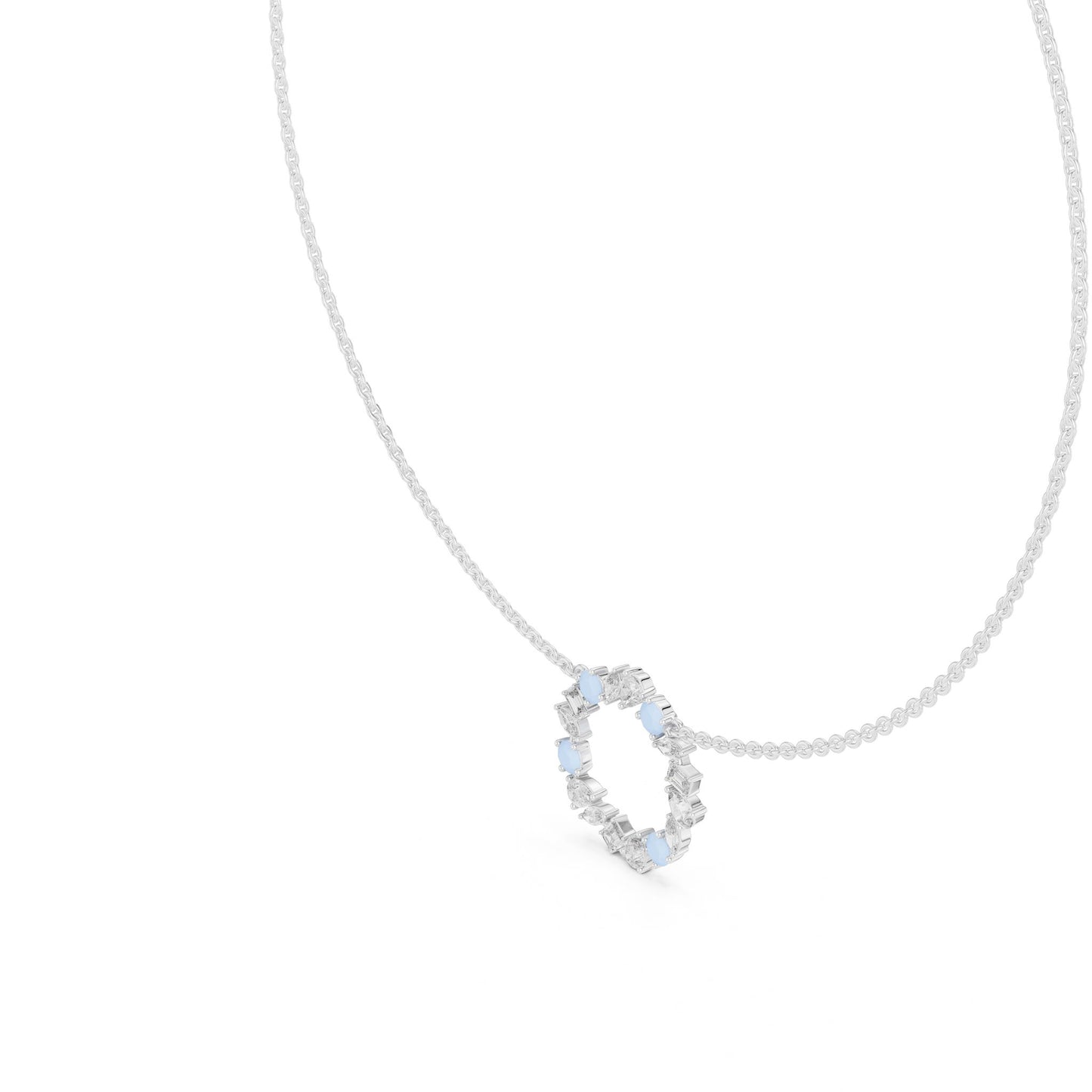 Round Lab Grown Diamond Halo Pendant