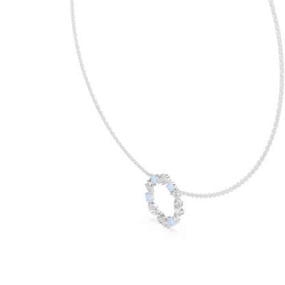 Round Lab Grown Diamond Halo Pendant