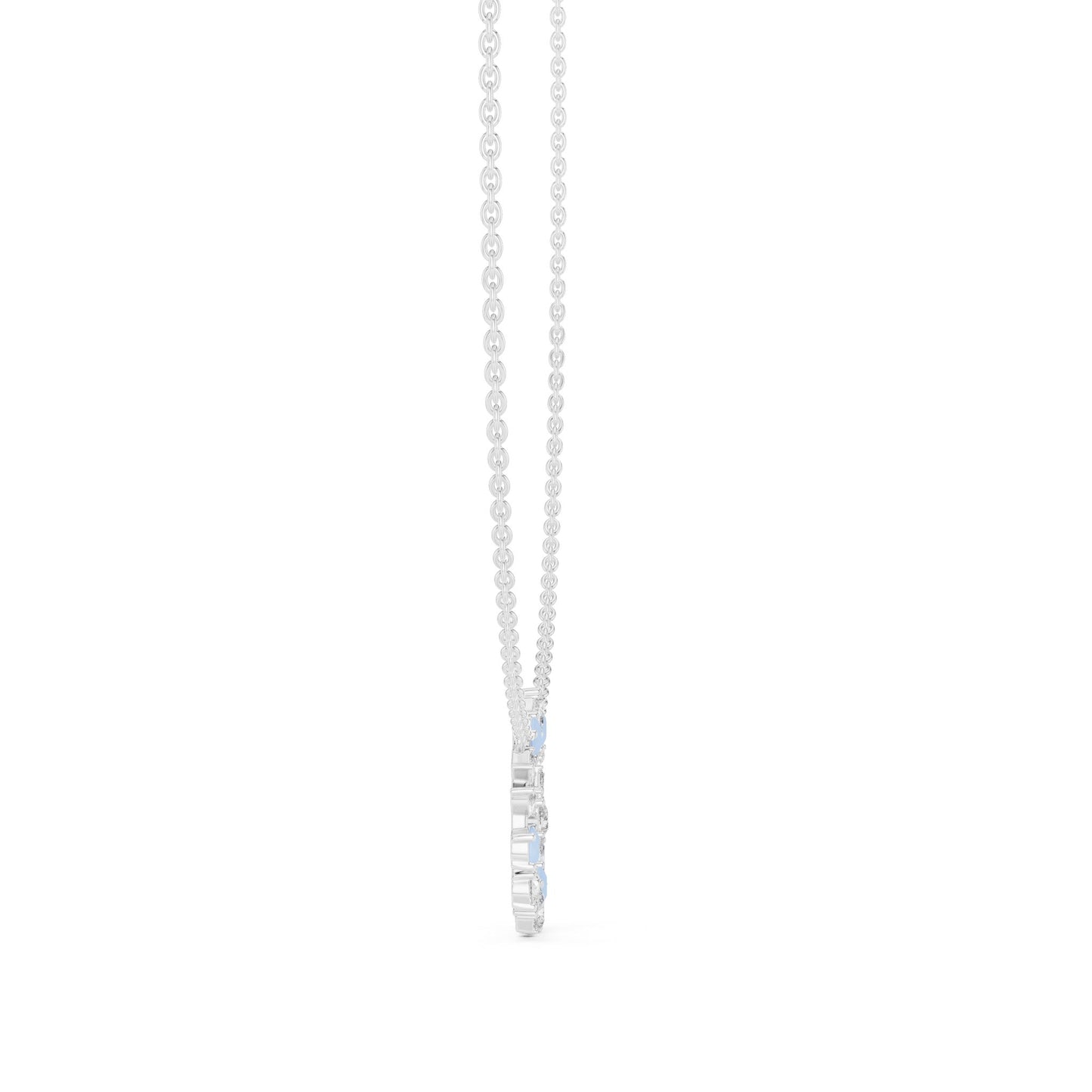 Round Lab Grown Diamond Halo Pendant