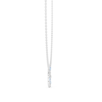 Round Lab Grown Diamond Halo Pendant
