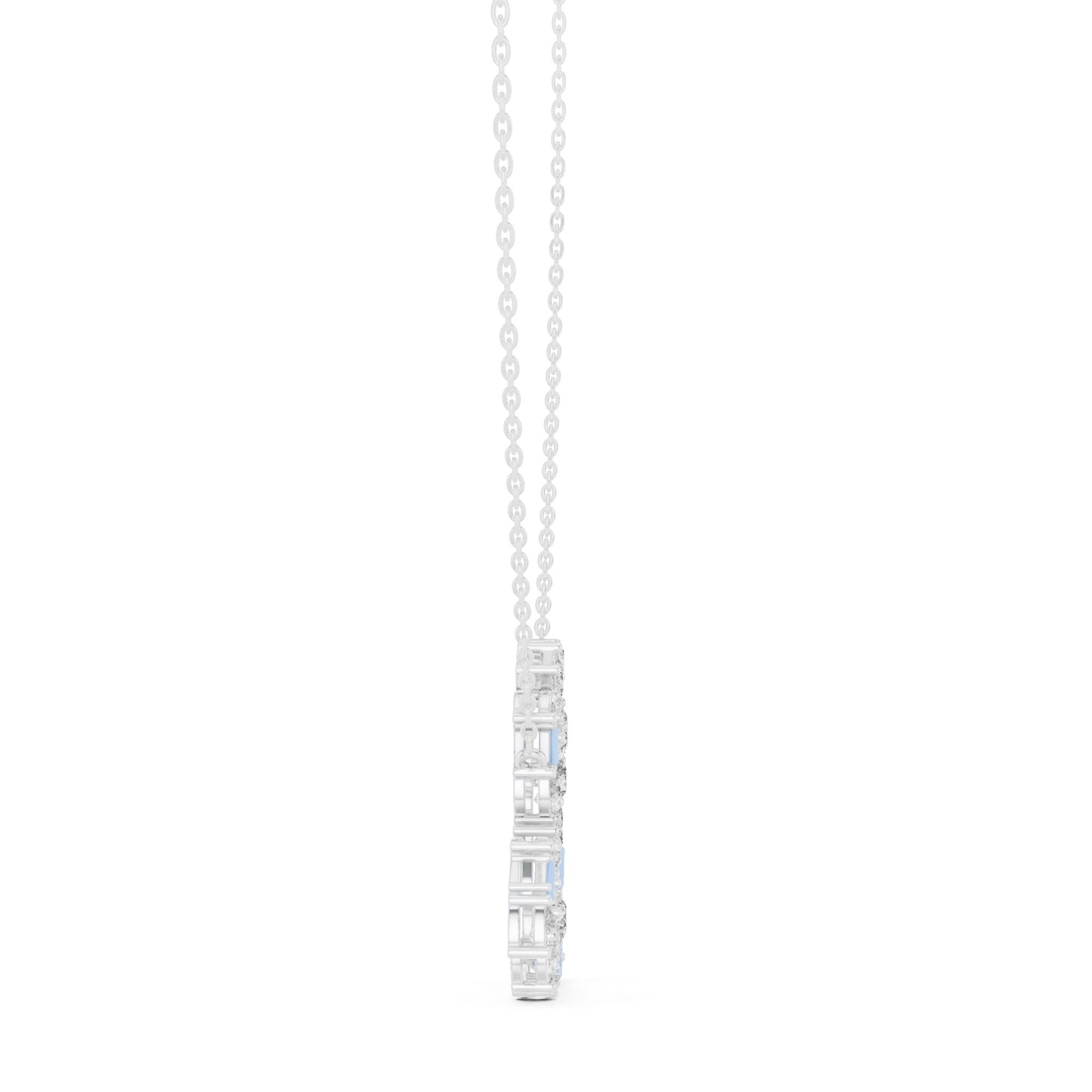 Round Lab Grown Diamond Halo Pendant
