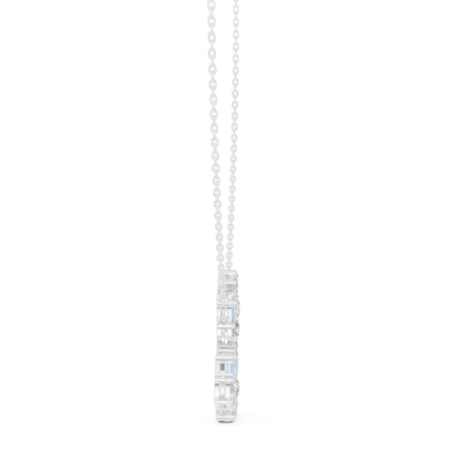 Round Lab Grown Diamond Halo Pendant