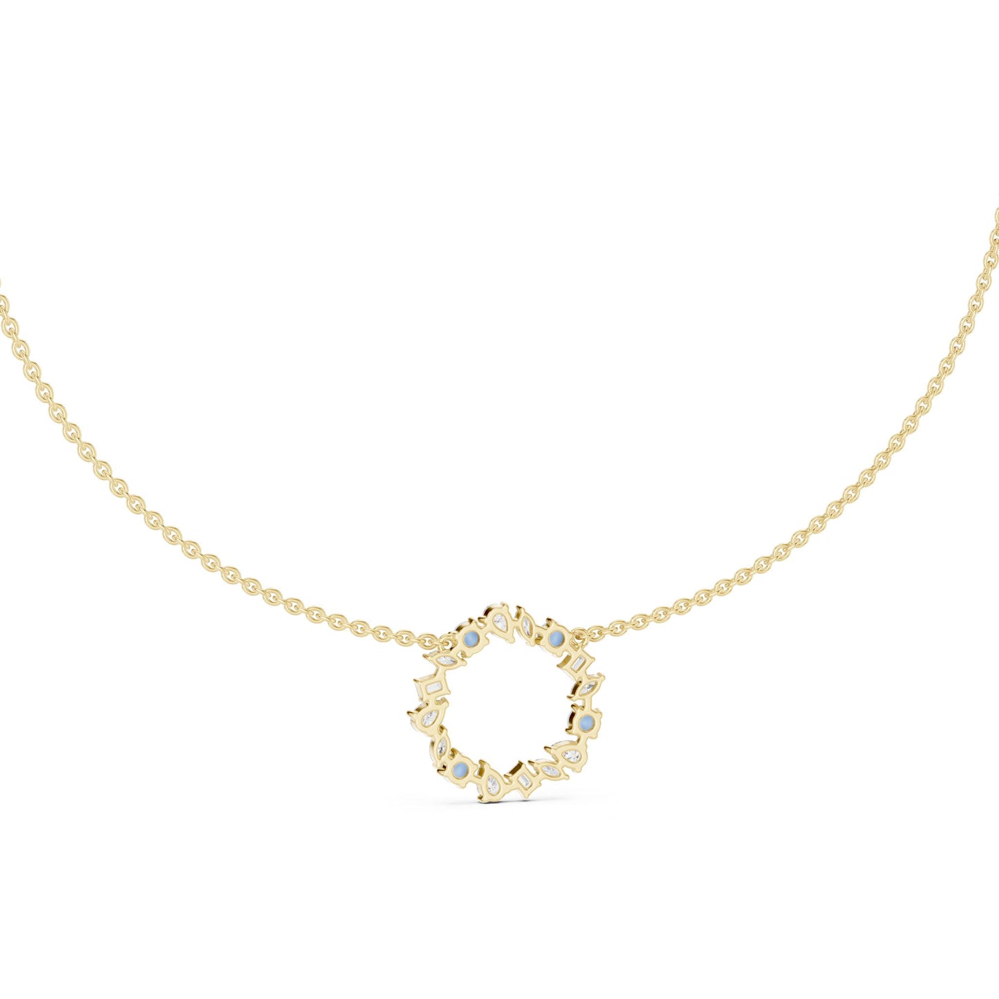 Round Lab Grown Diamond Halo Pendant
