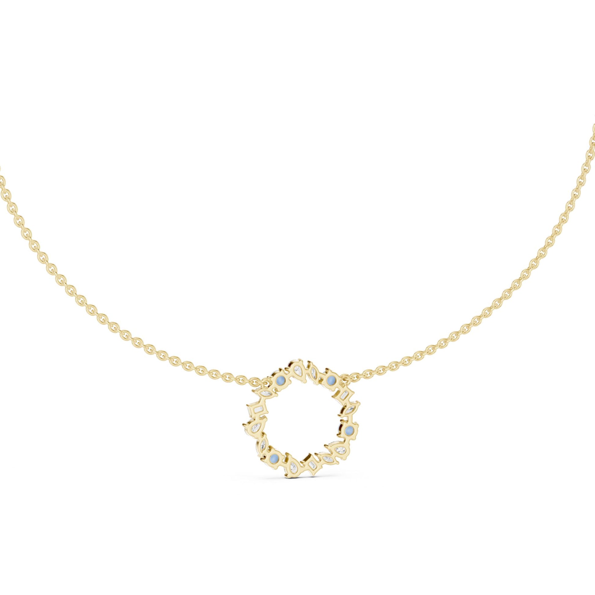 Round Lab Grown Diamond Halo Pendant