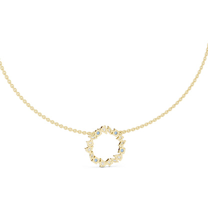 Round Lab Grown Diamond Halo Pendant