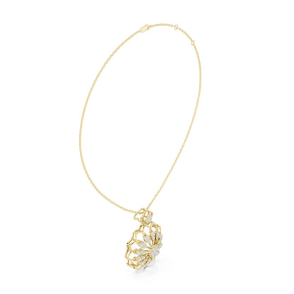 Round Lab Grown Diamond Halo Pendant