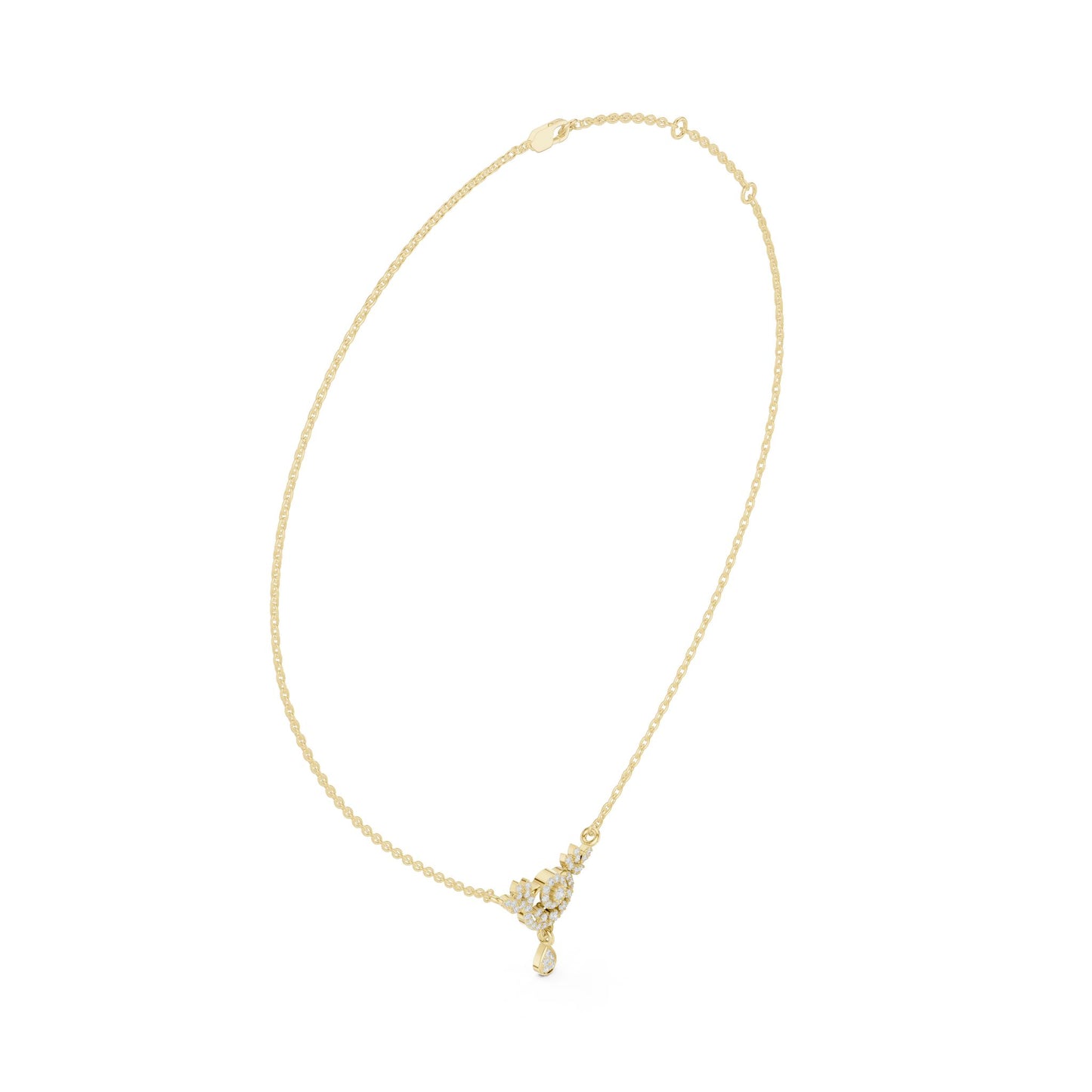 Round Lab Grown Diamond Halo Pendant
