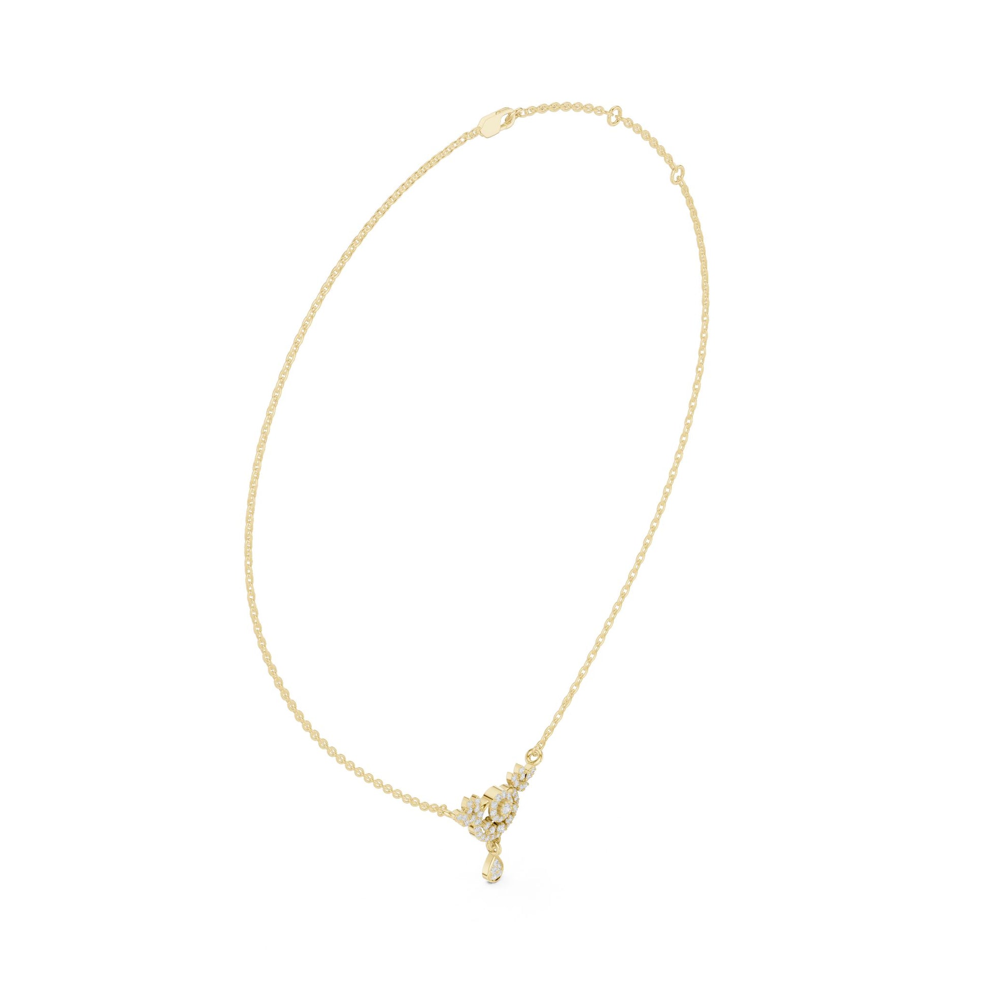 Round Lab Grown Diamond Halo Pendant