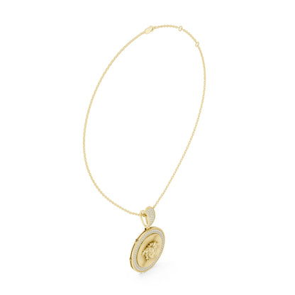 Round Lab Grown Diamond Halo Pendant