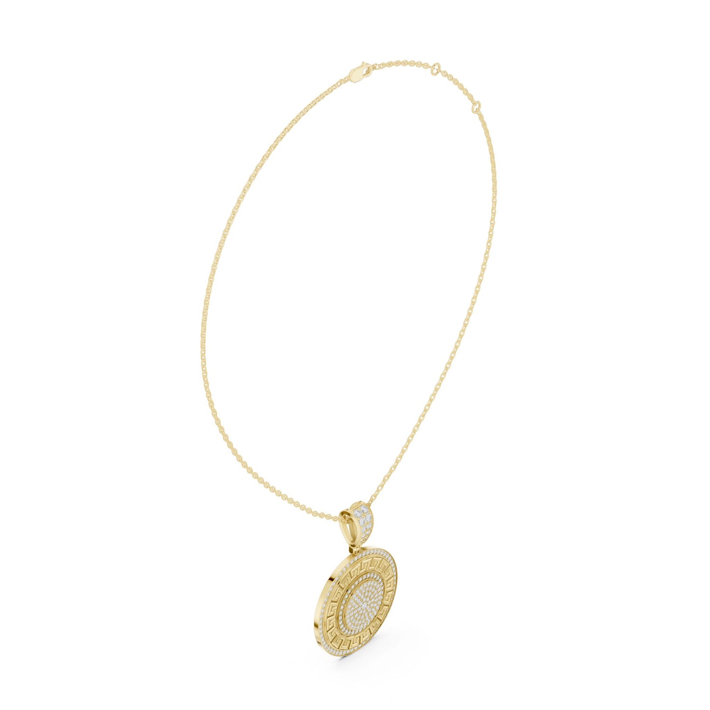 Round Lab Grown Diamond Halo Pendant