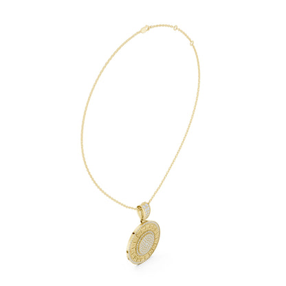 Round Lab Grown Diamond Halo Pendant