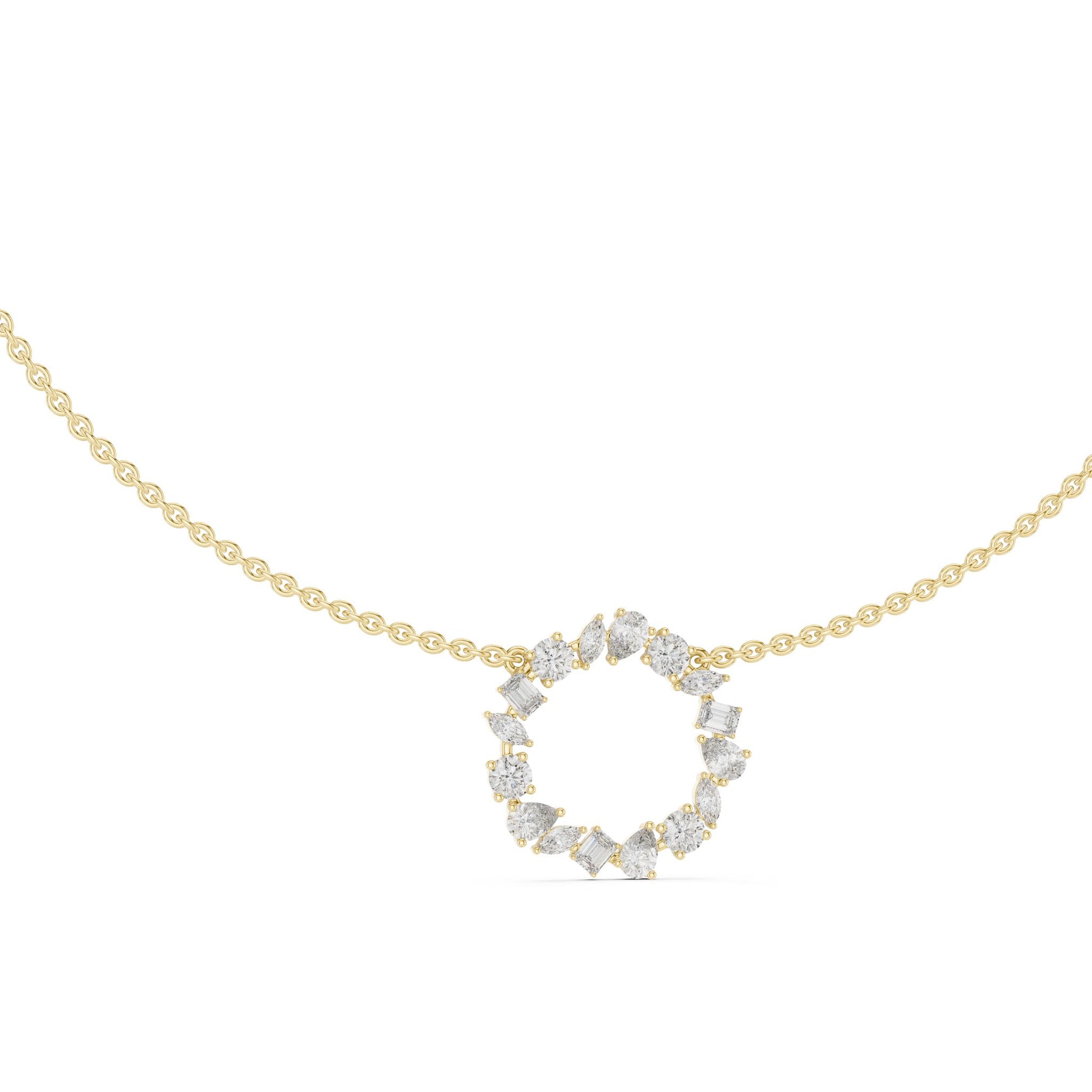 Round Lab Grown Diamond Halo Pendant