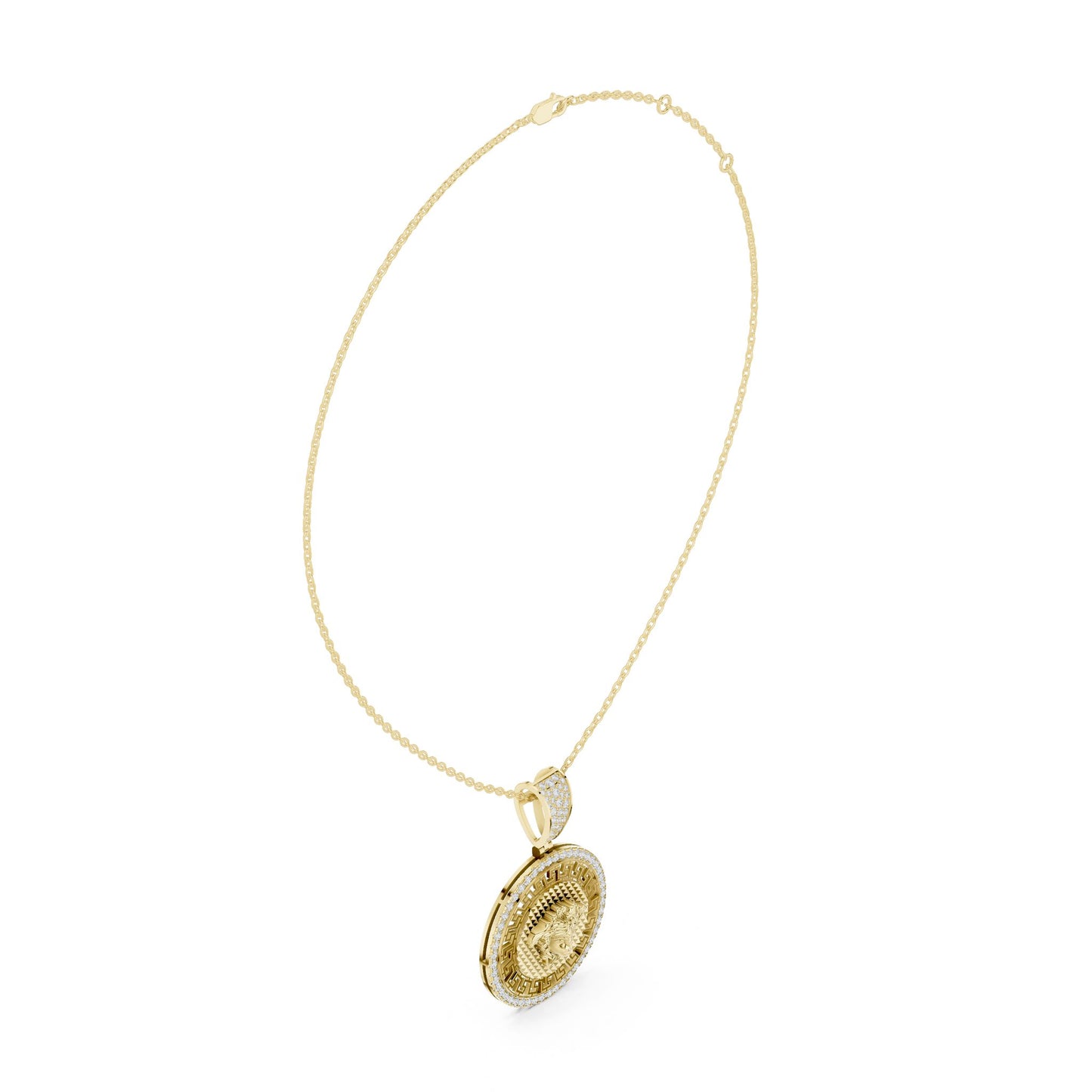Round Lab Grown Diamond Halo Pendant