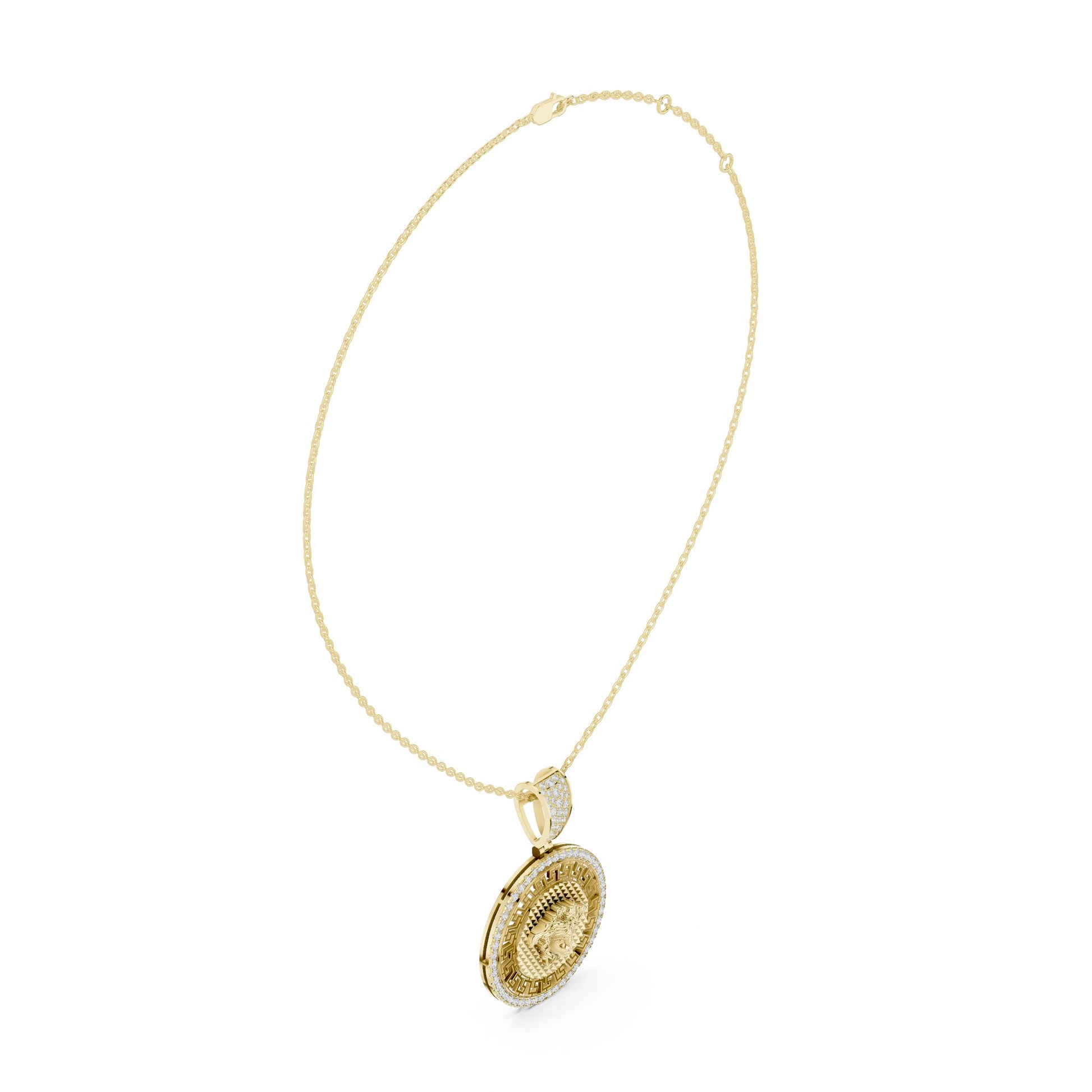 Round Lab Grown Diamond Halo Pendant