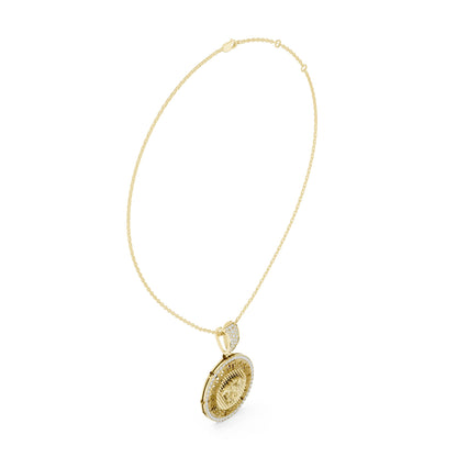 Round Lab Grown Diamond Halo Pendant