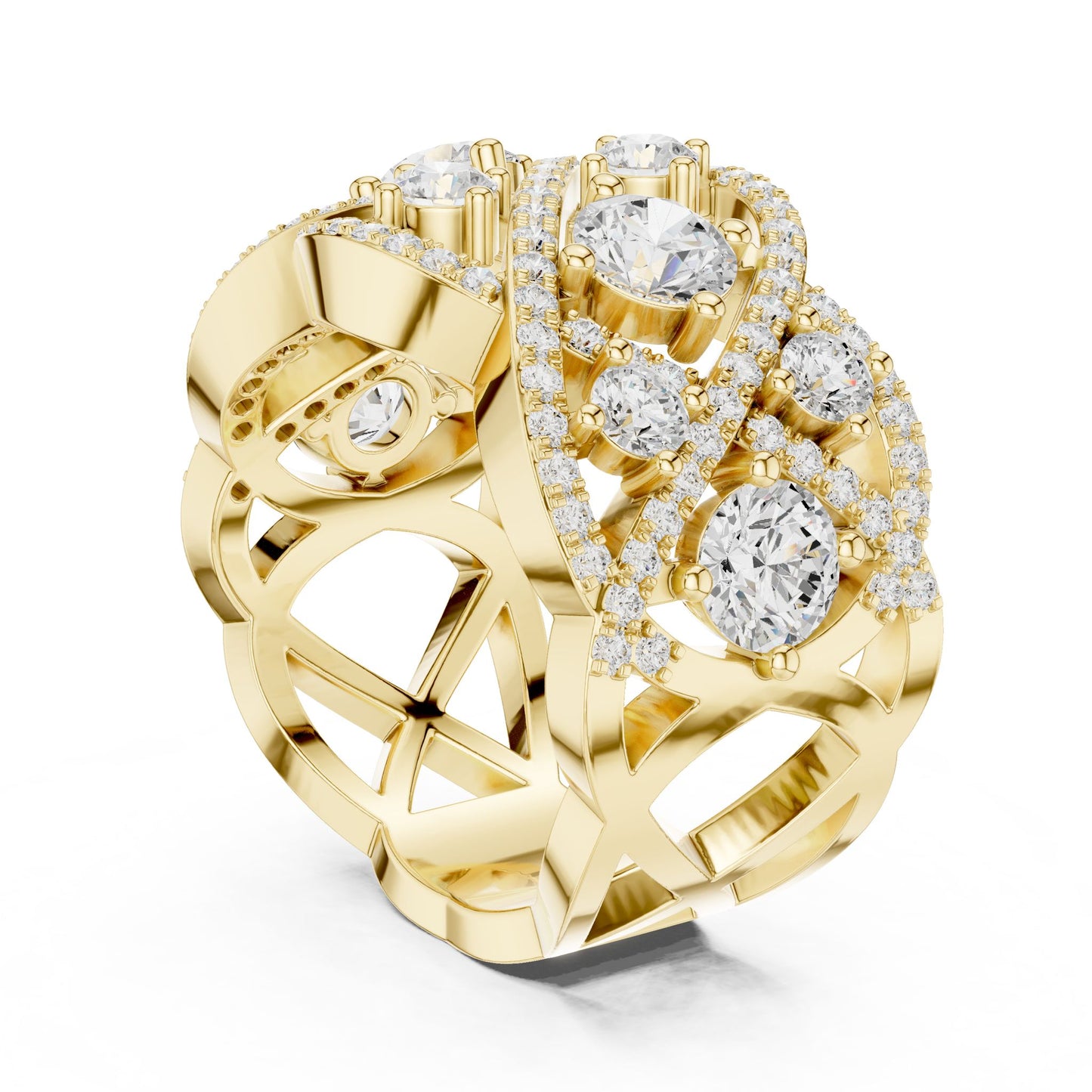 Round Lab Grown Diamond Halo Engagement Ring
