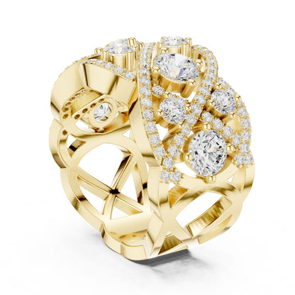 Round Lab Grown Diamond Halo Engagement Ring