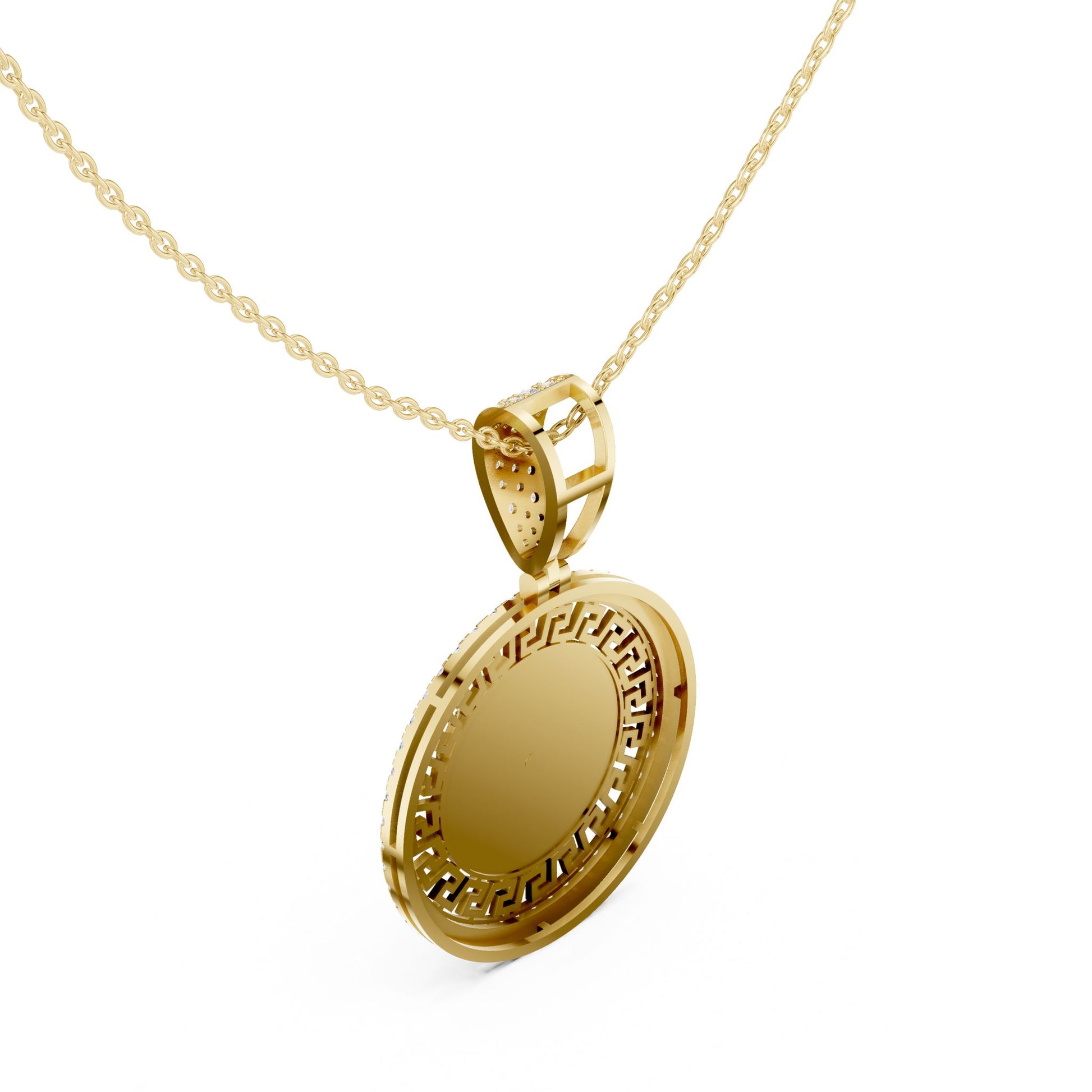 Round Lab Grown Diamond Halo Pendant