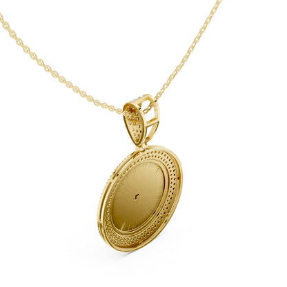 Round Lab Grown Diamond Halo Pendant