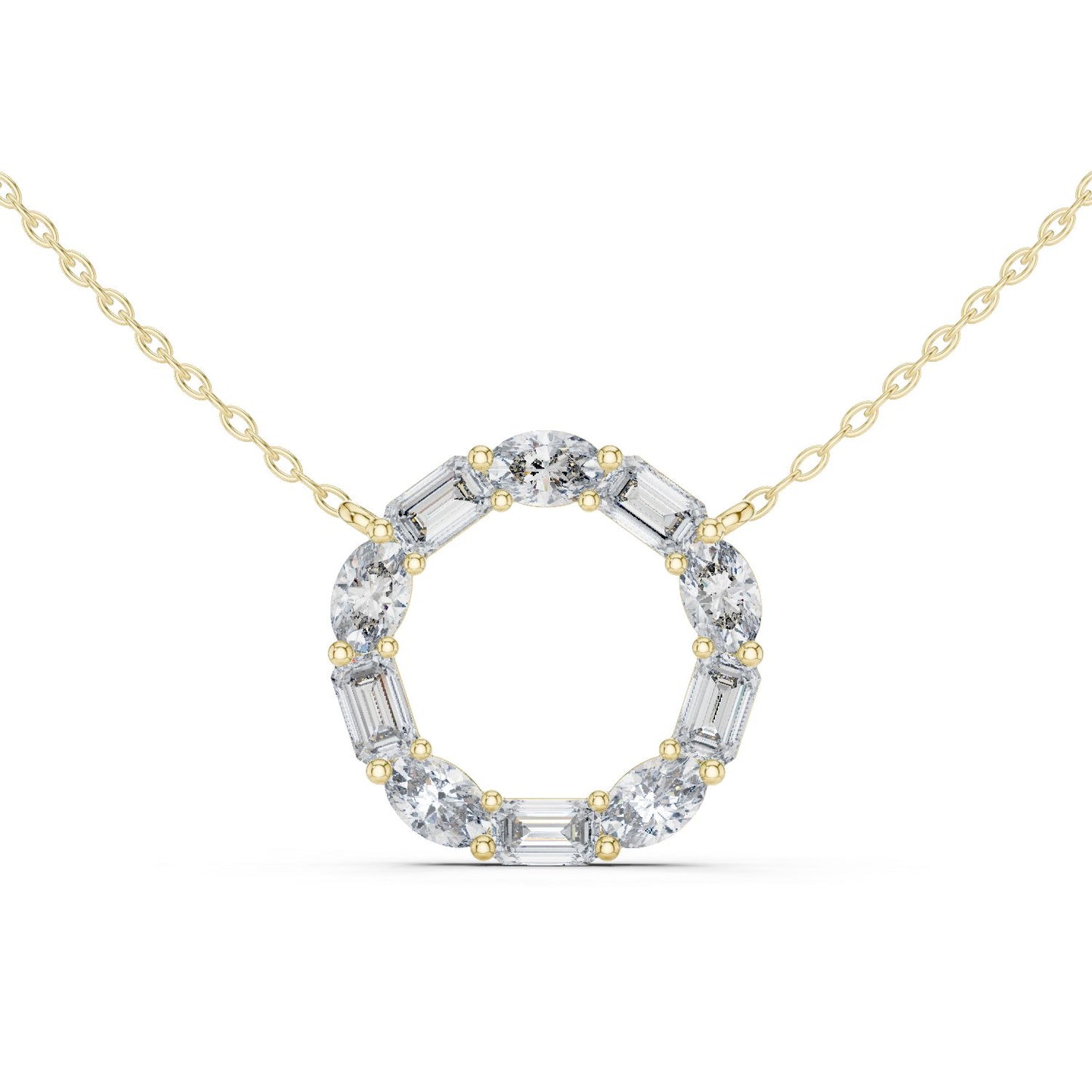 Round Lab Grown Diamond Halo Pendant