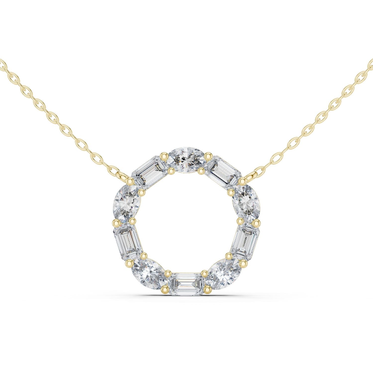 Round Lab Grown Diamond Halo Pendant