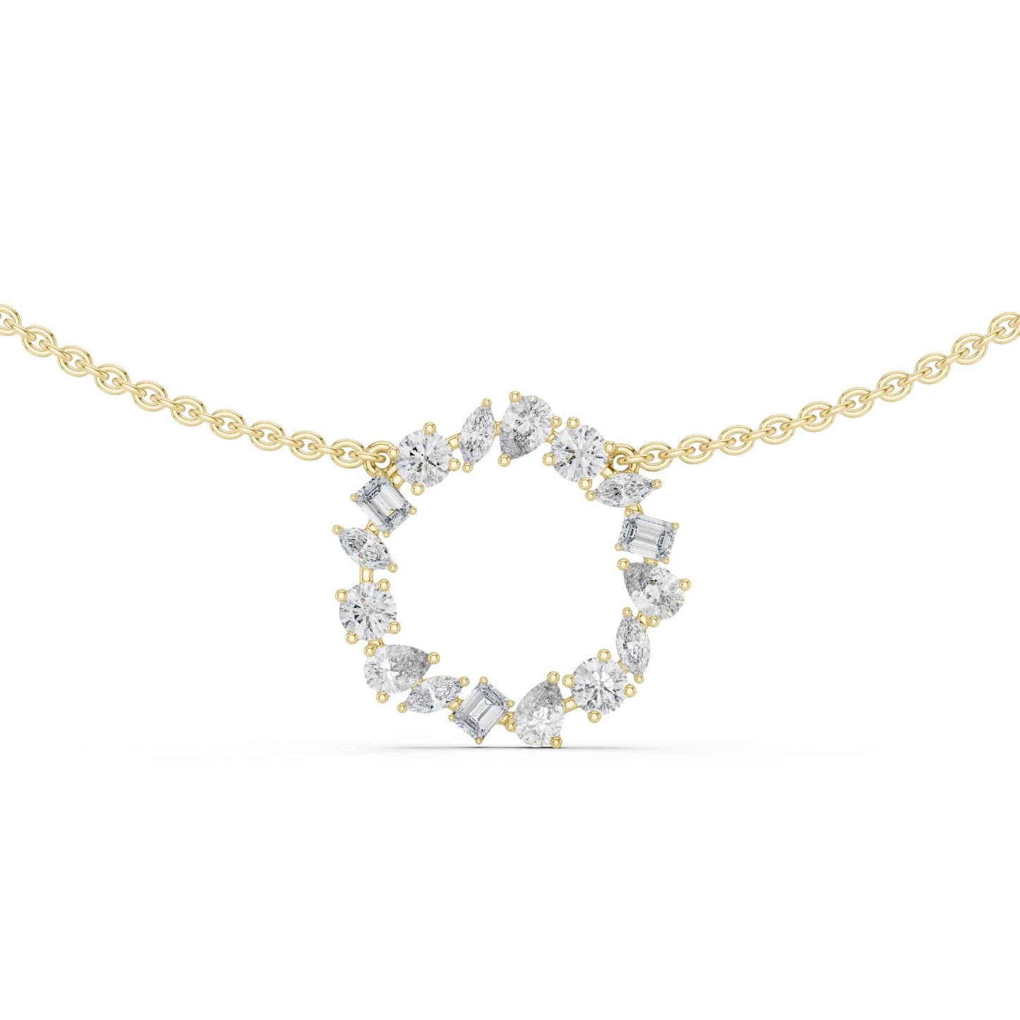 Round Lab Grown Diamond Halo Pendant