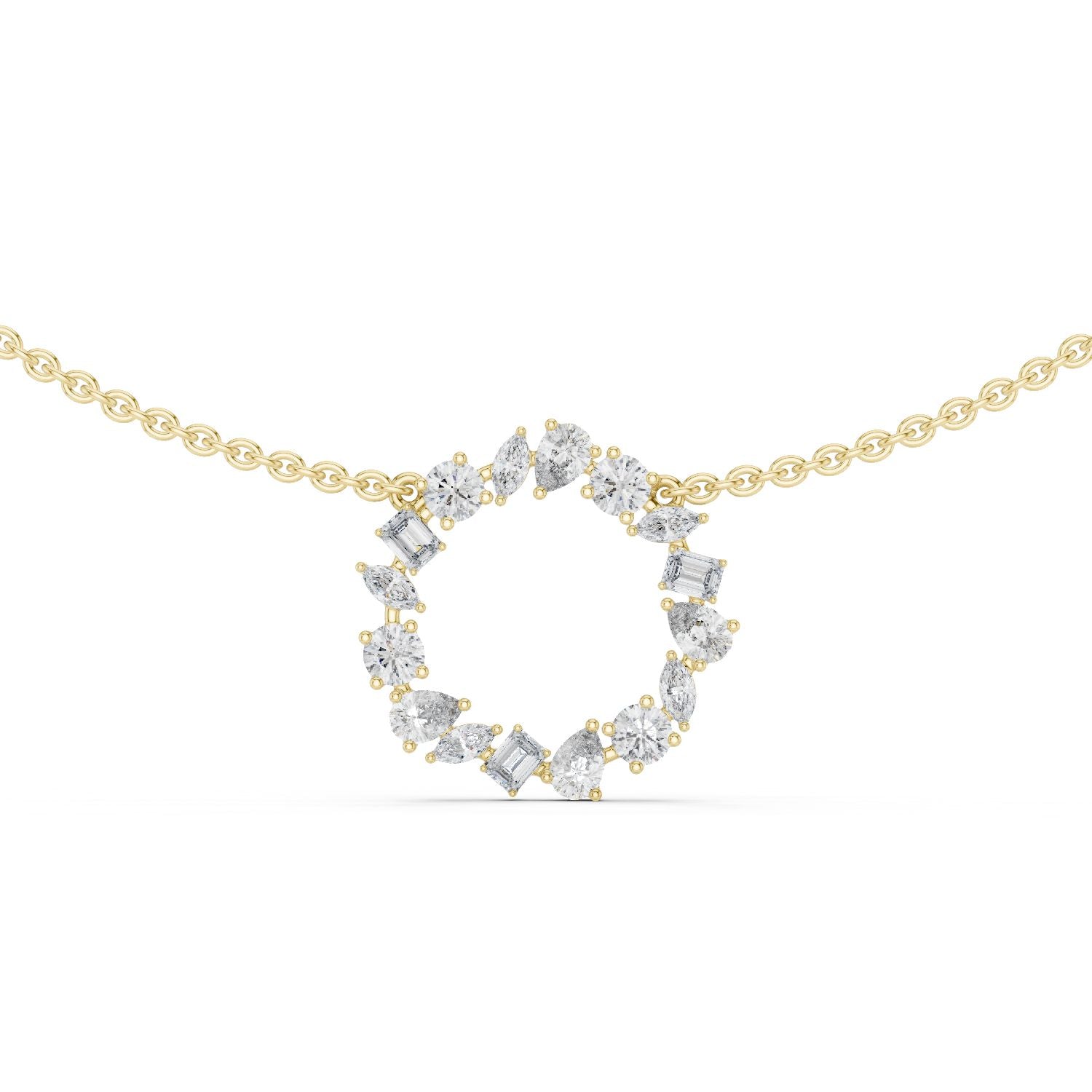 Round Lab Grown Diamond Halo Pendant