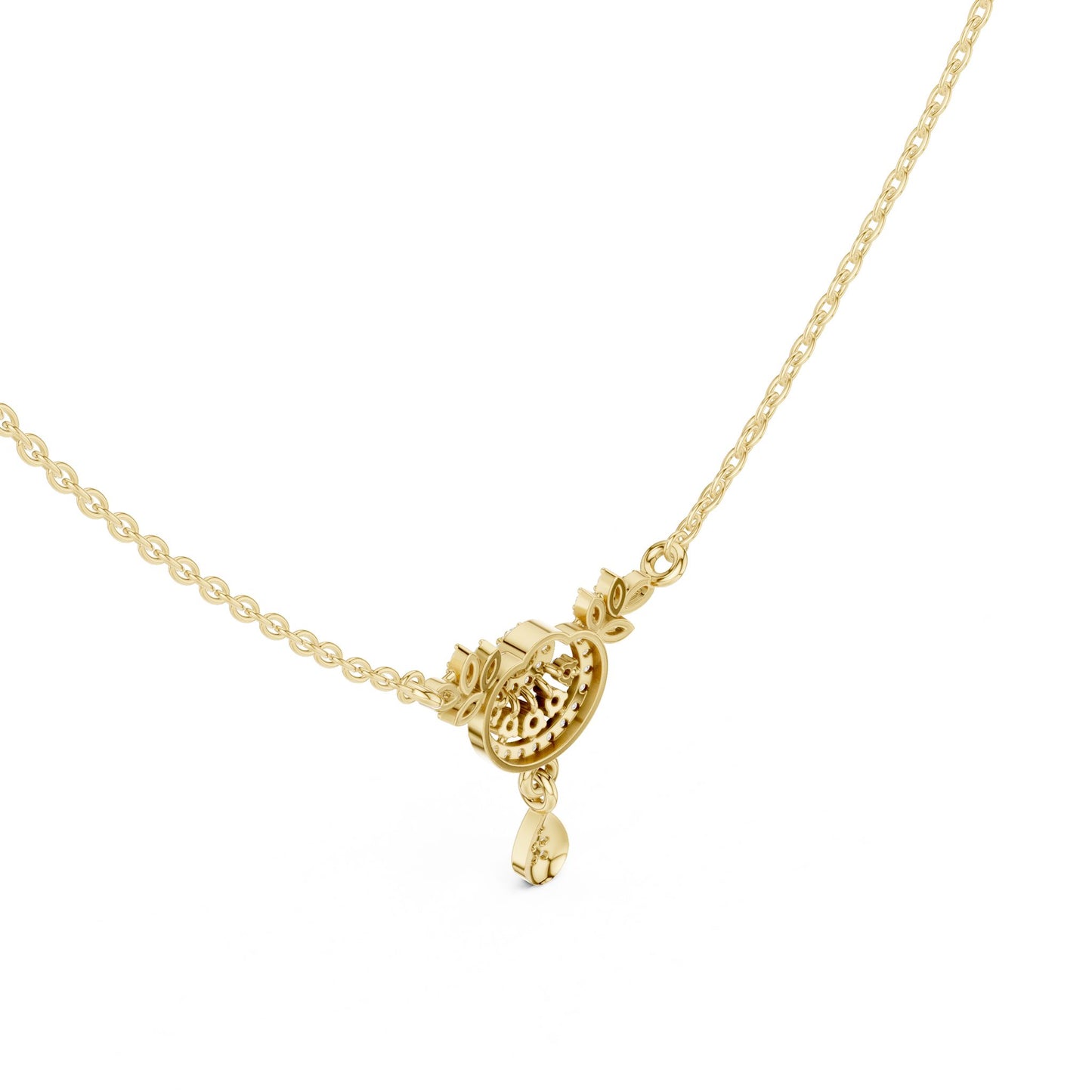 Round Lab Grown Diamond Halo Pendant