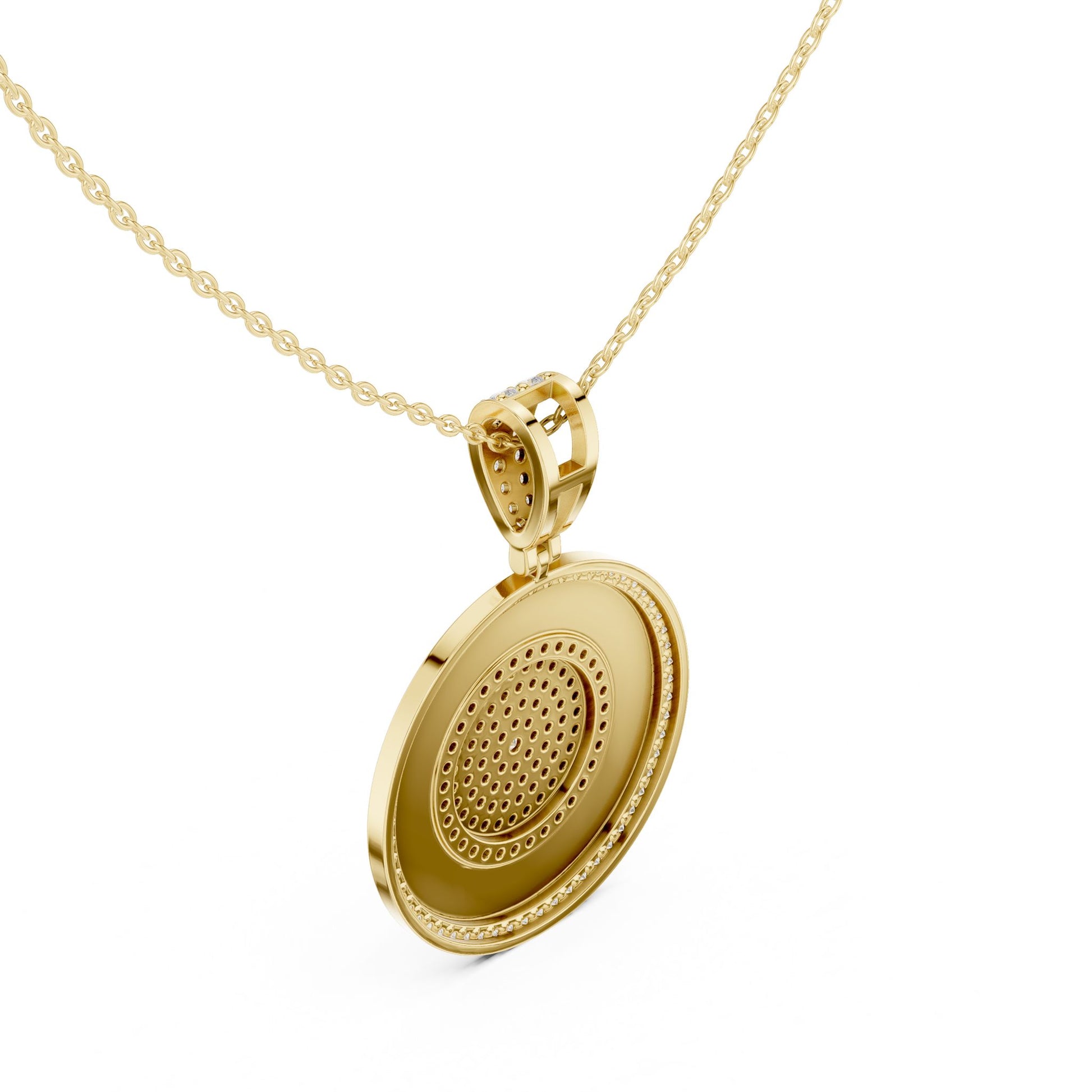 Round Lab Grown Diamond Halo Pendant
