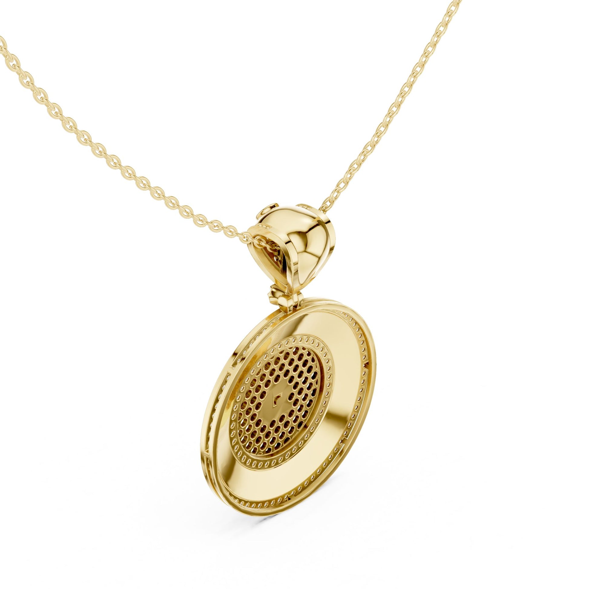 Round Lab Grown Diamond Halo Pendant
