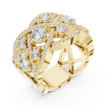 Round Lab Grown Diamond Halo Engagement Ring