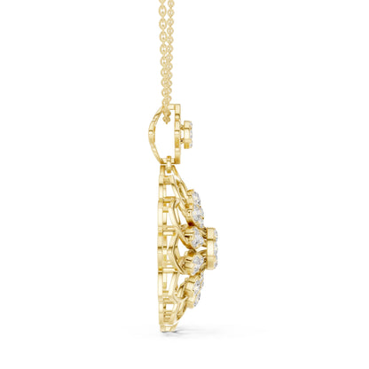 Round Lab Grown Diamond Halo Pendant