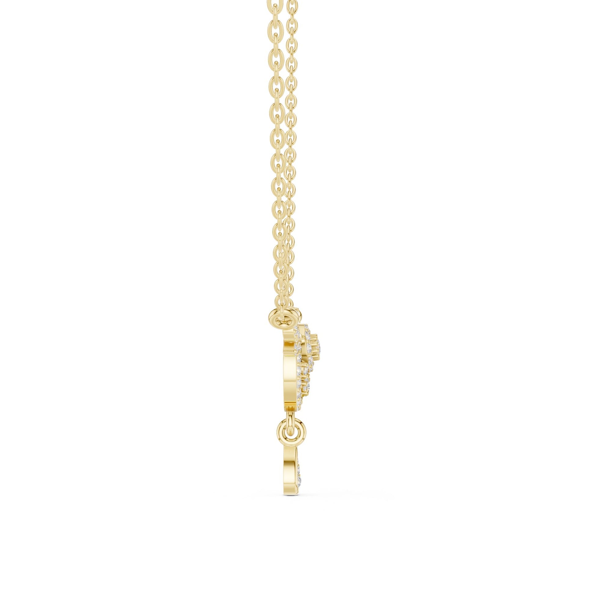 Round Lab Grown Diamond Halo Pendant