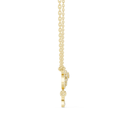 Round Lab Grown Diamond Halo Pendant