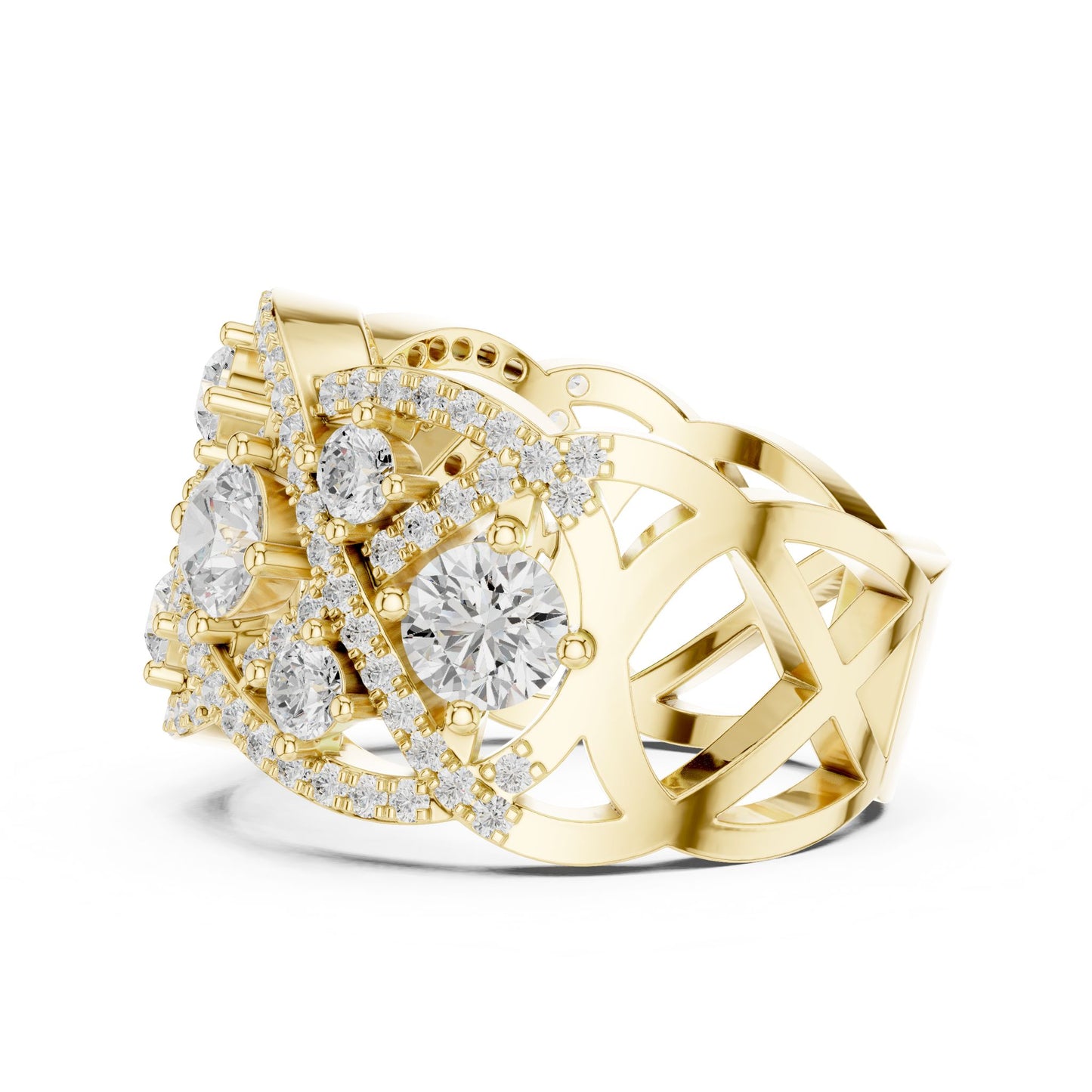 Round Lab Grown Diamond Halo Engagement Ring