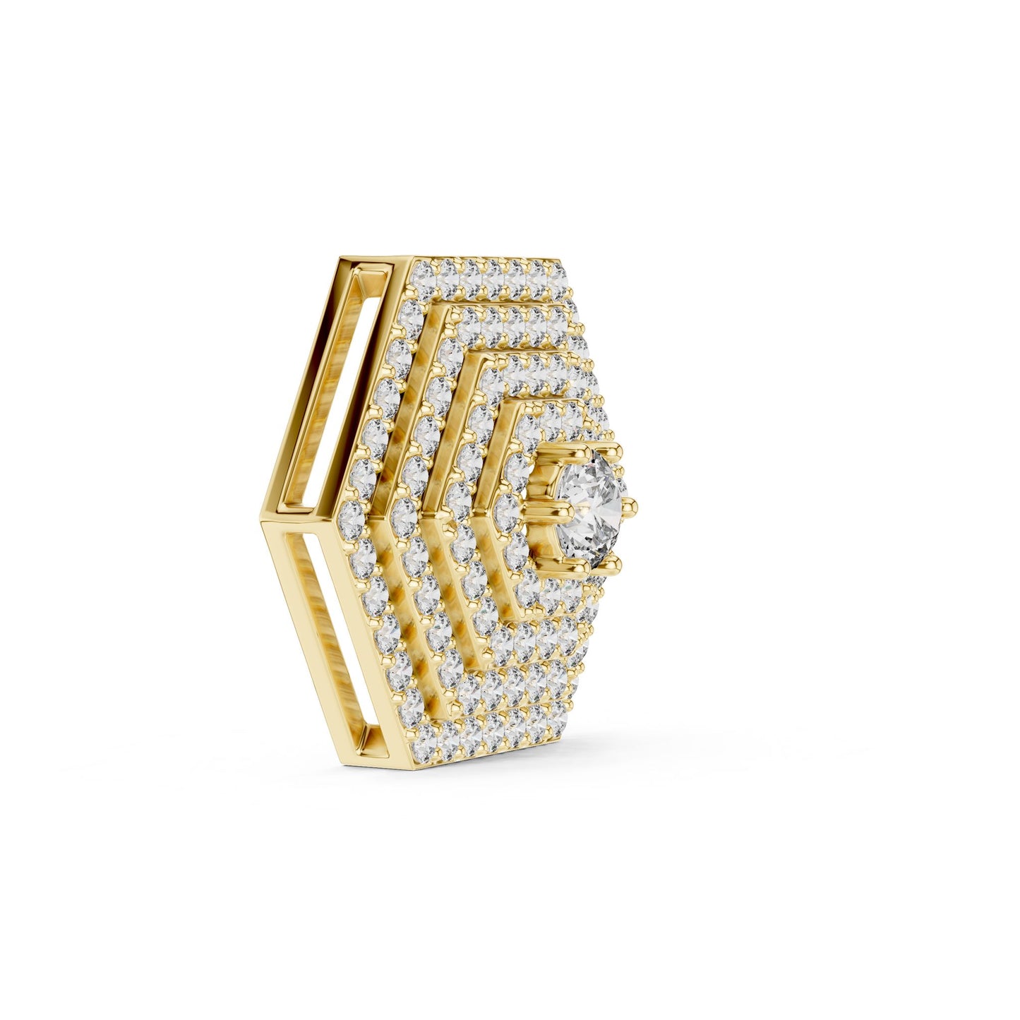Round Lab Grown Diamond Halo Pendant