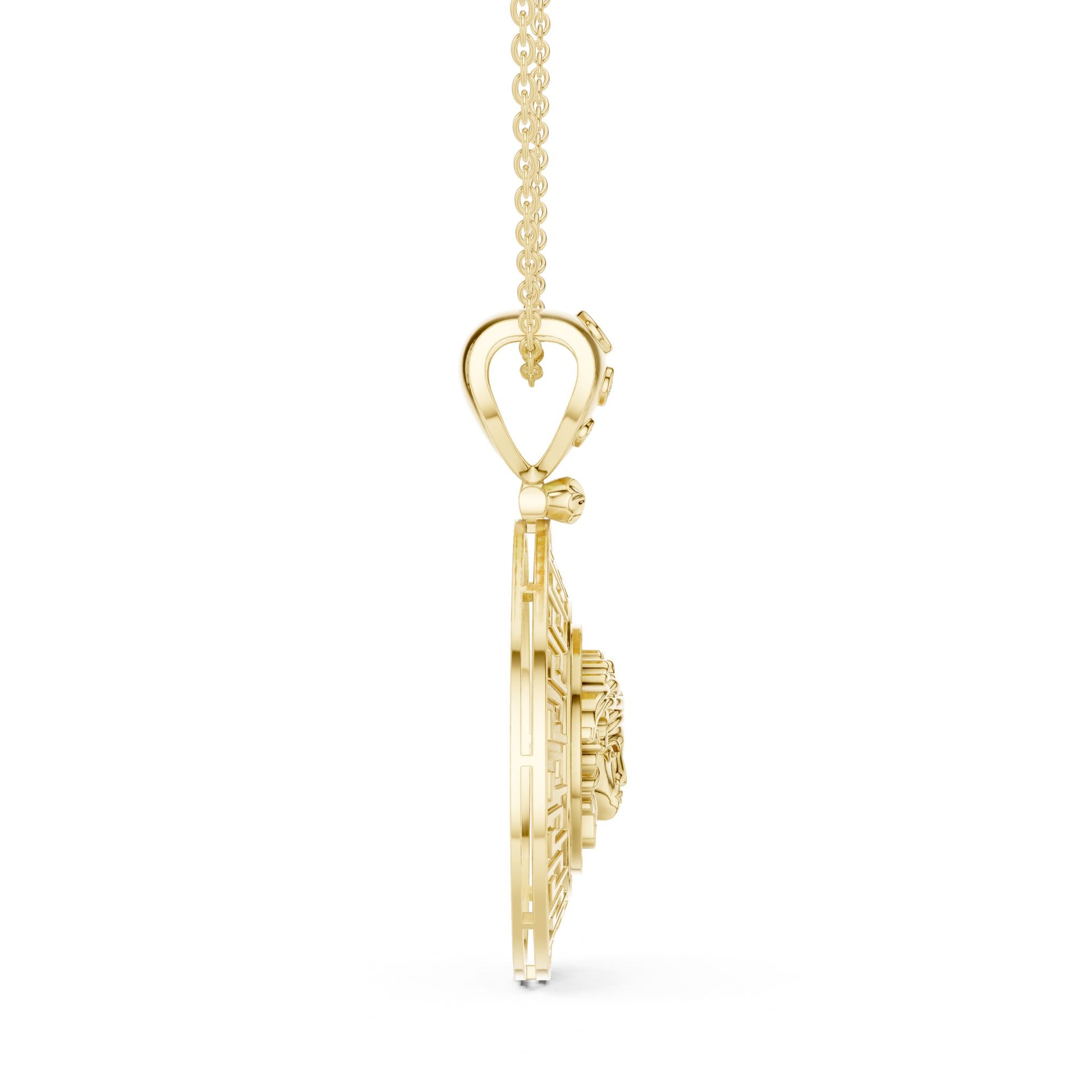 Round Lab Grown Diamond Halo Pendant