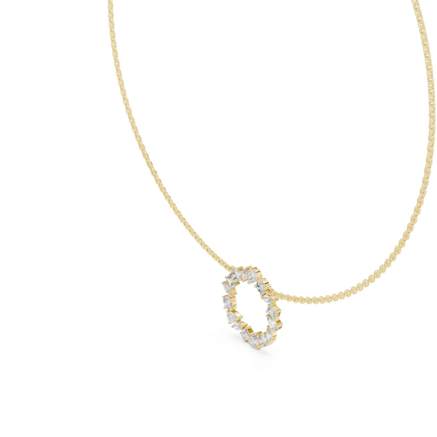 Round Lab Grown Diamond Halo Pendant