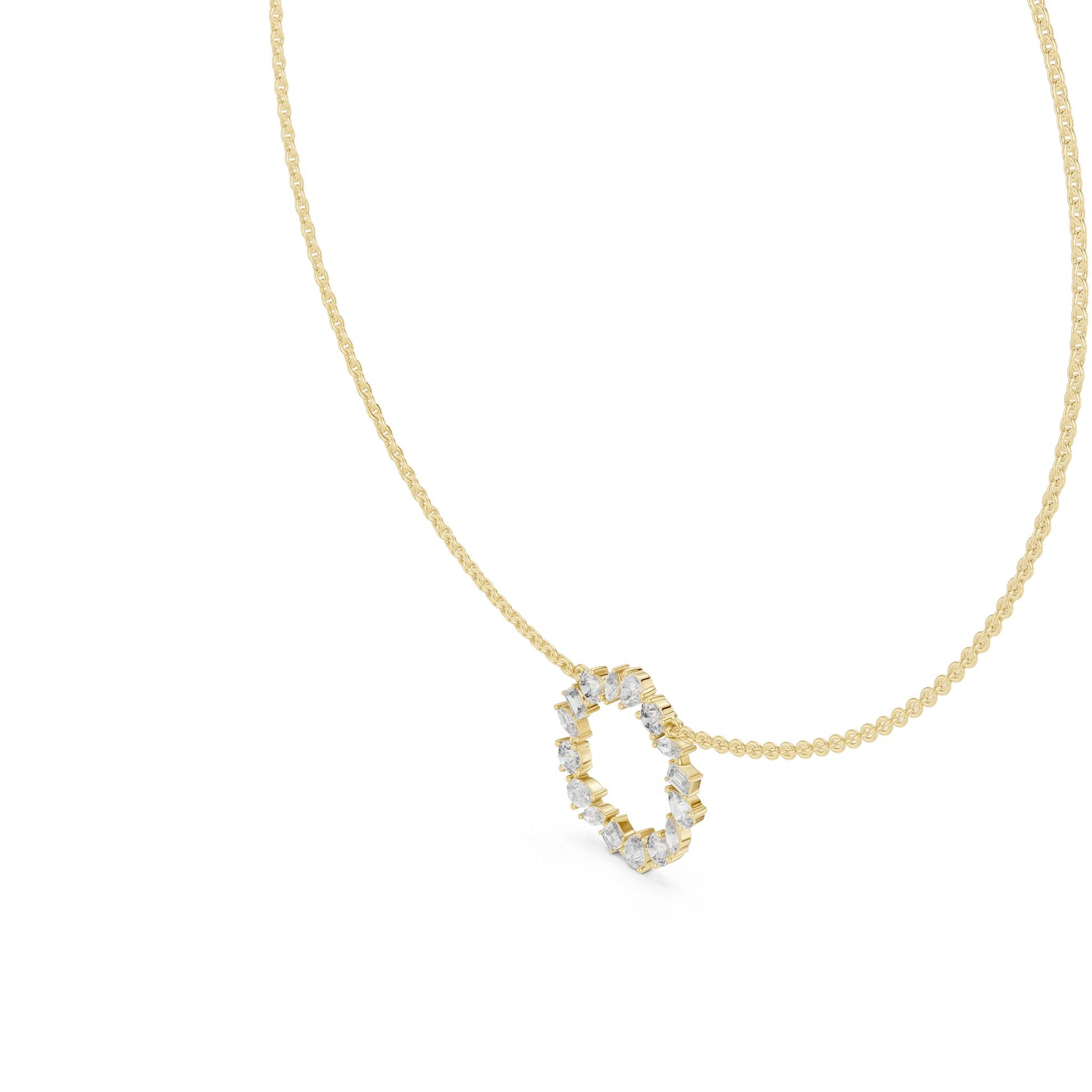 Round Lab Grown Diamond Halo Pendant