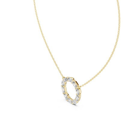 Round Lab Grown Diamond Halo Pendant