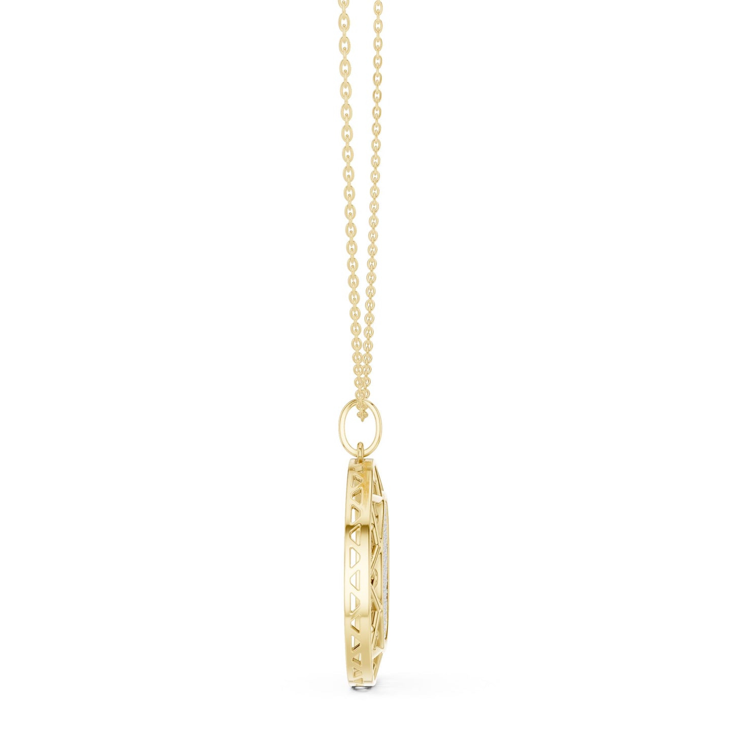 Round Lab Grown Diamond Halo Pendant